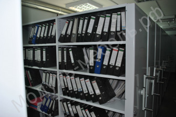 Мобильные передвижные рельсовые системы хранения документации